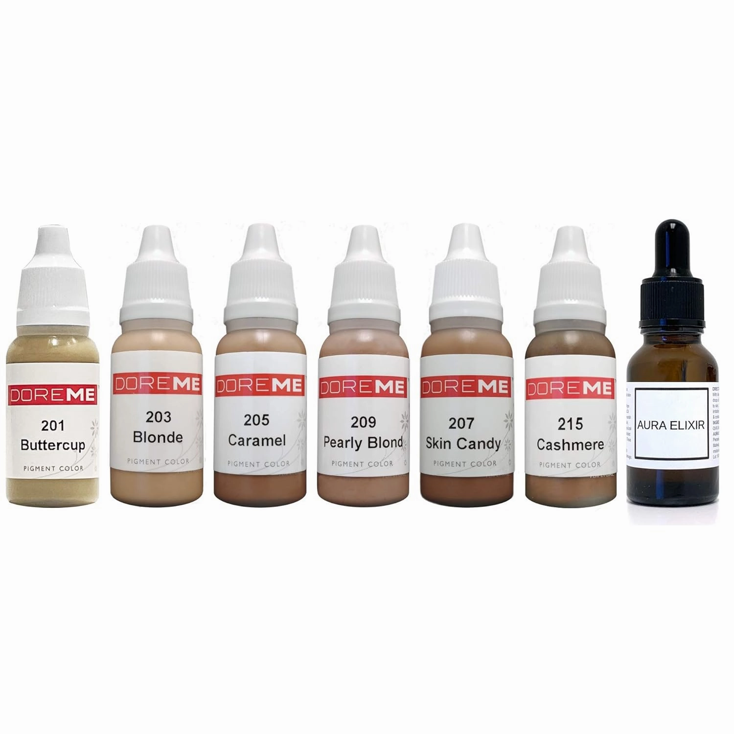 Permanent Makeup Beautiful Blondes Pigment Set Kit Ink Color Cosmetic Micropigmentation Microblading Aura Elixir Sets, Beautiful Blondes Set