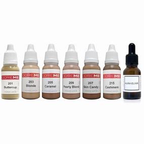 Permanent Makeup Beautiful Blondes Pigment Set Kit Ink Color Cosmetic Micropigmentation Microblading Aura Elixir Sets, Beautiful Blondes Set