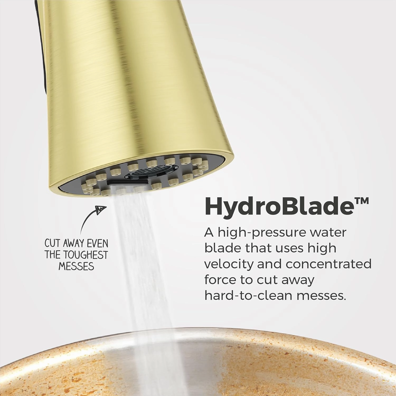 Pfister Talega Kitchen Faucet with Pull Down Sprayer, Single Handle, High Arc, Brushed Gold Finish, F5297TEBG