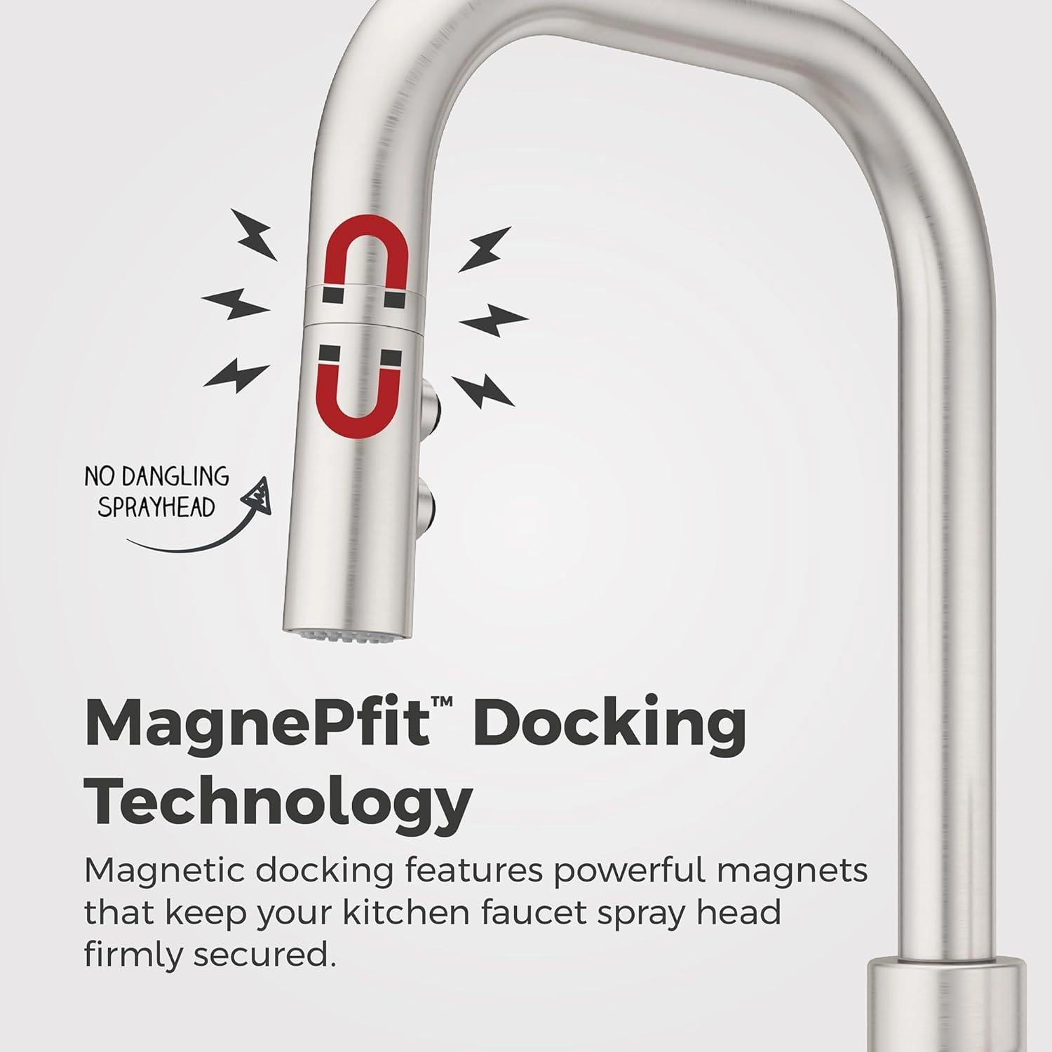 Pfister Zanna Kitchen Faucet with Pull Down Sprayer and Soap Dispenser, Single Handle, High Arc, Spot Defense Stainless Steel Finish, F5297ZNRGS