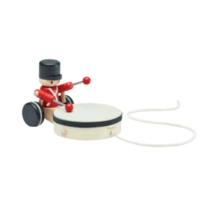 PlanToys Pull Along Drummer Toddler Toys Musical Instruments for Toddlers Gifting Idea for 12m 