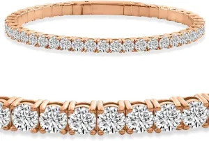 Pompeii 10Ct TW Diamond Flexible Tennis Bracelet Bangle 14k Gold Lab Grown (G,VS2-SI1)