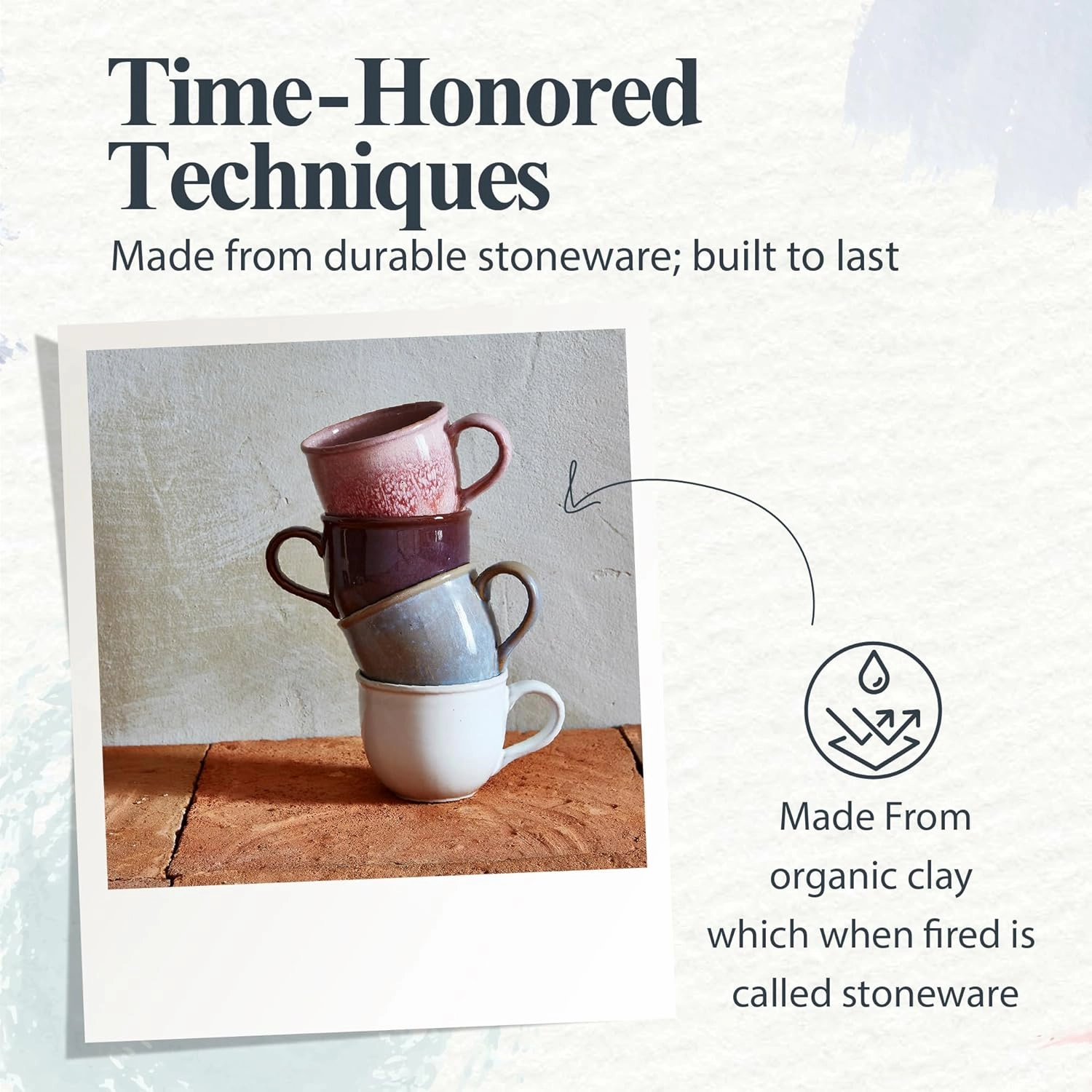 Portmeirion Minerals Mug, Amethyst - 12oz Stoneware Coffee Cup with Reactive Glaze, Durable & Stylish Ceramic Mug - Microwave, Dishwasher, Freezer, Oven Safe - Earthy Design for Cafe & Home