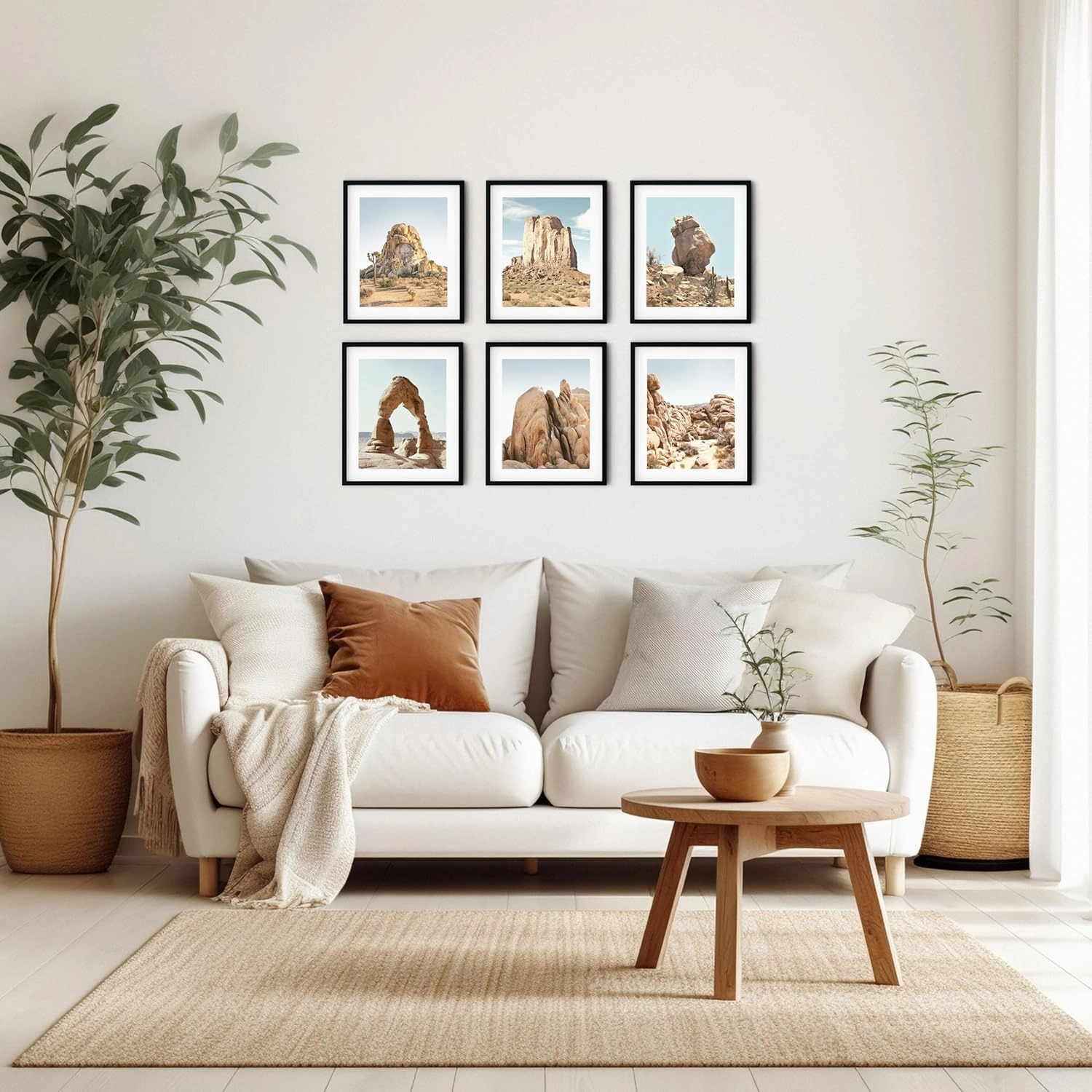 Poster Champs Desert Wall Decor - Neutral Southwestern Landscape Art Prints - Set of 6, 8x10, Unframed