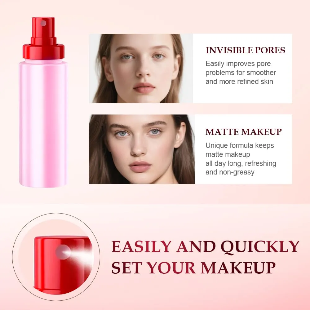 Powder Melt Glass Setting Spray, Ultra-Smooth Finish- Size Setting Spray, Hydrating, Makeup Wear Up to 12 Hours (1) (1pc)