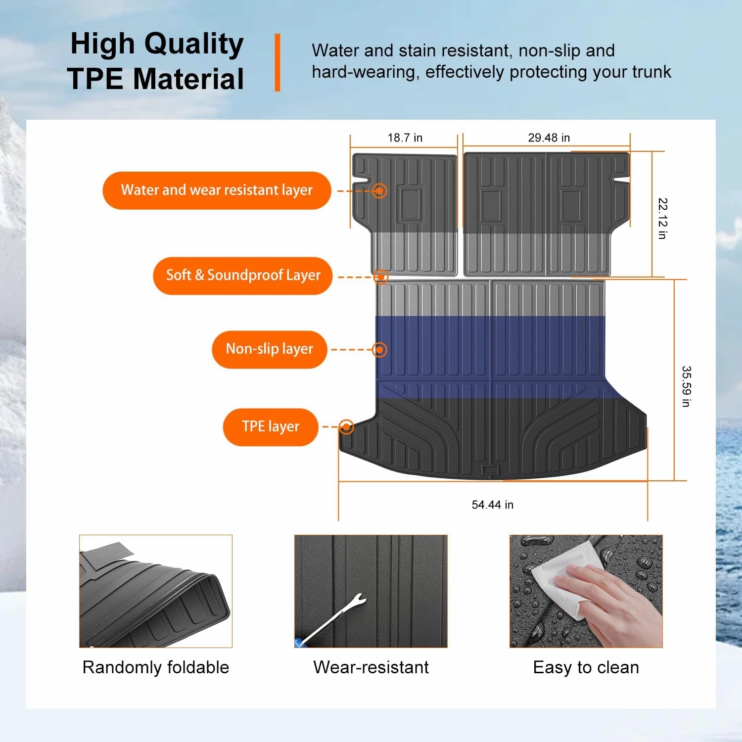 powoq Cargo Mat Compatible with 2025 Chevy Equinox GMC Terrain No EV Trunk Mat Cargo Liner Trunk Liner Replacement for 2025 Chevy Equinox Accessories