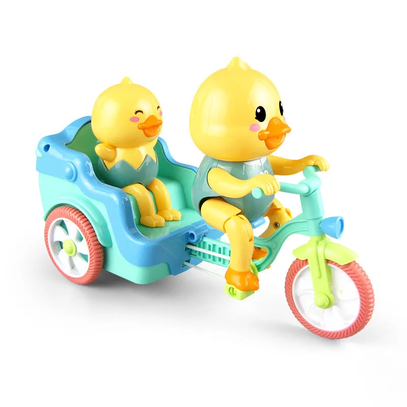 Press & Go Crawling Funny Duck Auto Rickshaw Tricycle with Music and Light