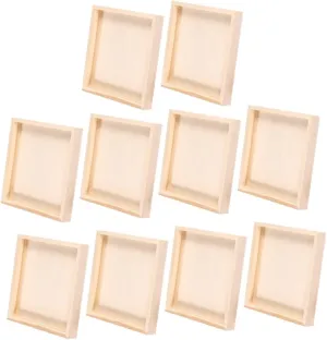 PRETYZOOM 10Pcs Storage Trays for Block Puzzles Wood Serving Tray Nested Puzzle Organizers for Adults Easy to Clean and Maintain for Game Environments