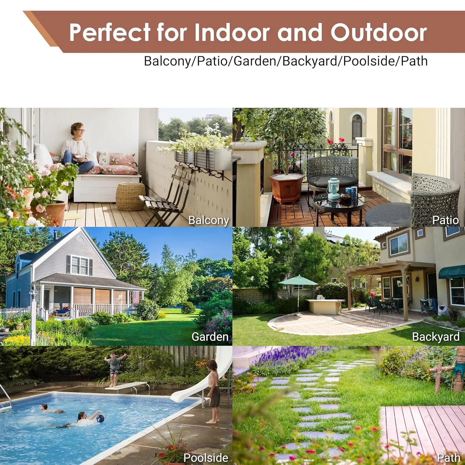 PrimeZone 162 PCS Solid Acacia Wood Interlocking Patio Deck Tiles - 12" x 12" Indoor Outdoor Waterproof Flooring Tiles for Balcony, Backyard, Garden & Poolside, All Weather Use, Natural Wood