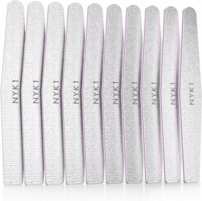 Professional Nail Files Emery Boards - (Pack of 10) STRONG HIGH QUALITY Nails Files 100 180 Grit File Emery Boards For Nails Natural Acrylic Nails Nail File Set