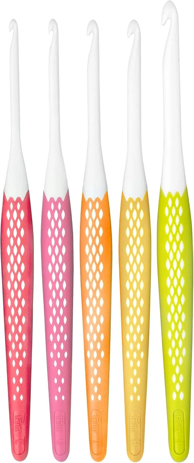 Prym Ergonomics Crochet Hook Set, Small (E, G, 7, H, J)