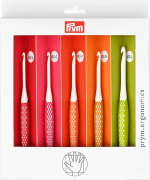Prym Ergonomics Crochet Hook Set, Small (E, G, 7, H, J)