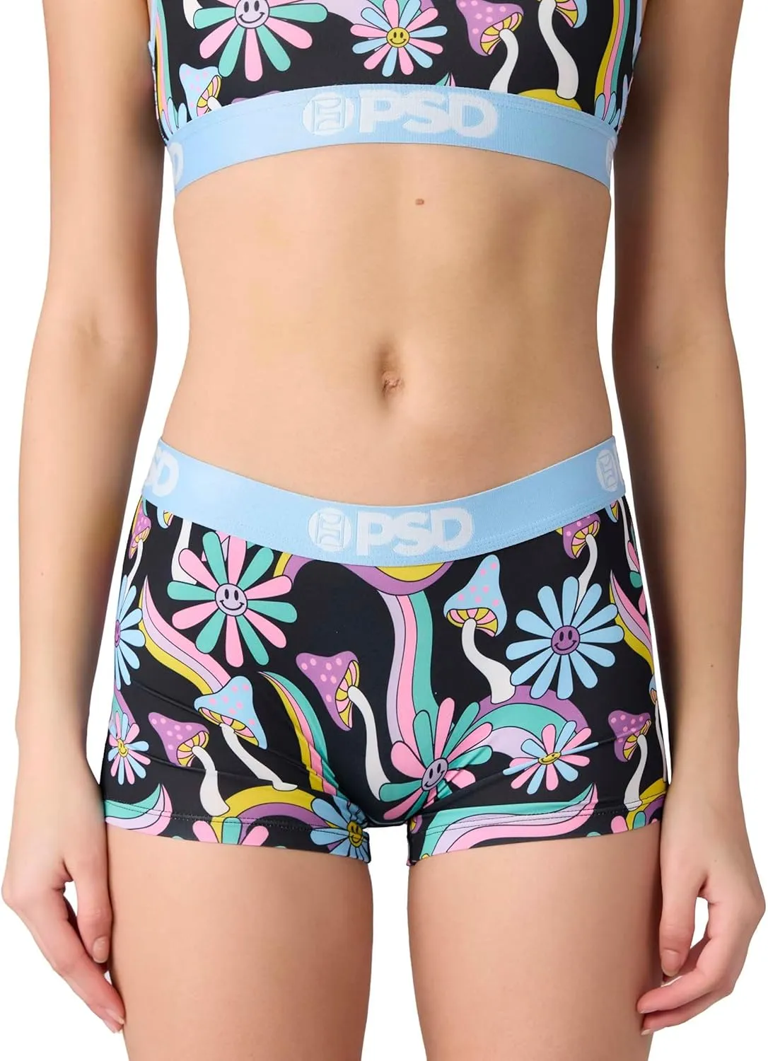 PSD Women's Recreational Print Boy Shorts - Full Coverage Women's Underwear - Comfortable Stretch Panties for Women
