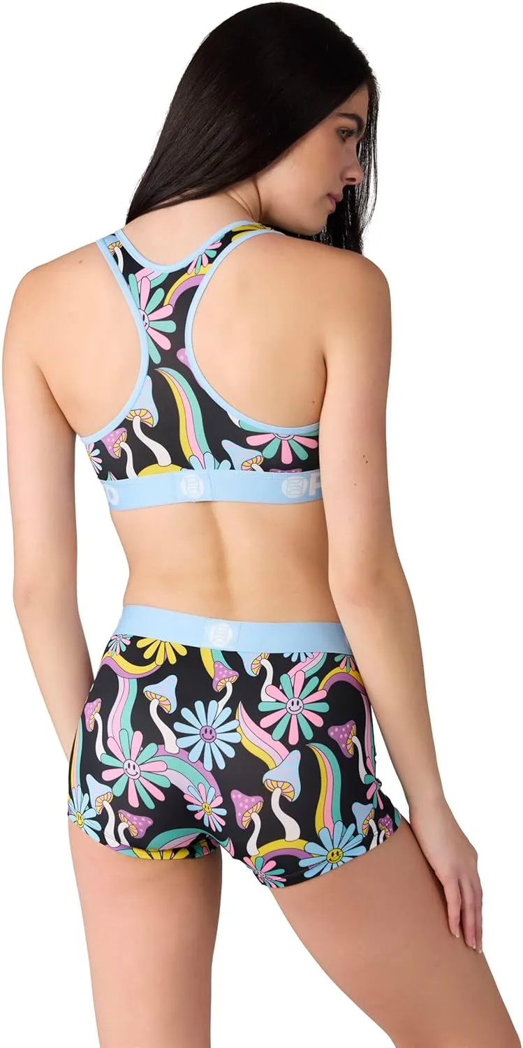 PSD Women's Recreational Print Boy Shorts - Full Coverage Women's Underwear - Comfortable Stretch Panties for Women
