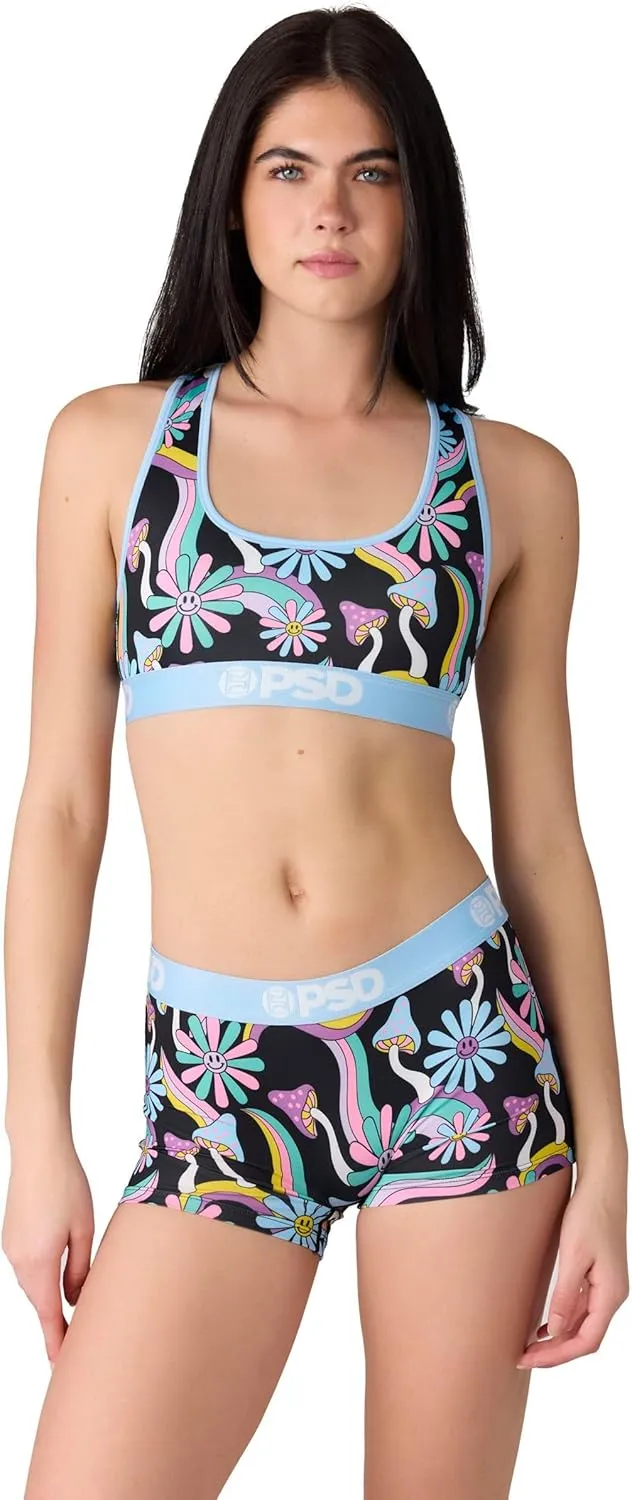 PSD Women's Recreational Print Boy Shorts - Full Coverage Women's Underwear - Comfortable Stretch Panties for Women