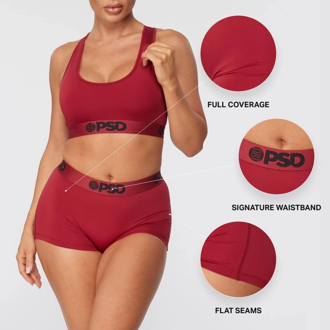 PSD Women's Hooters Boy Shorts - Full Coverage Women's Underwear - Comfortable Stretch Panties for Women