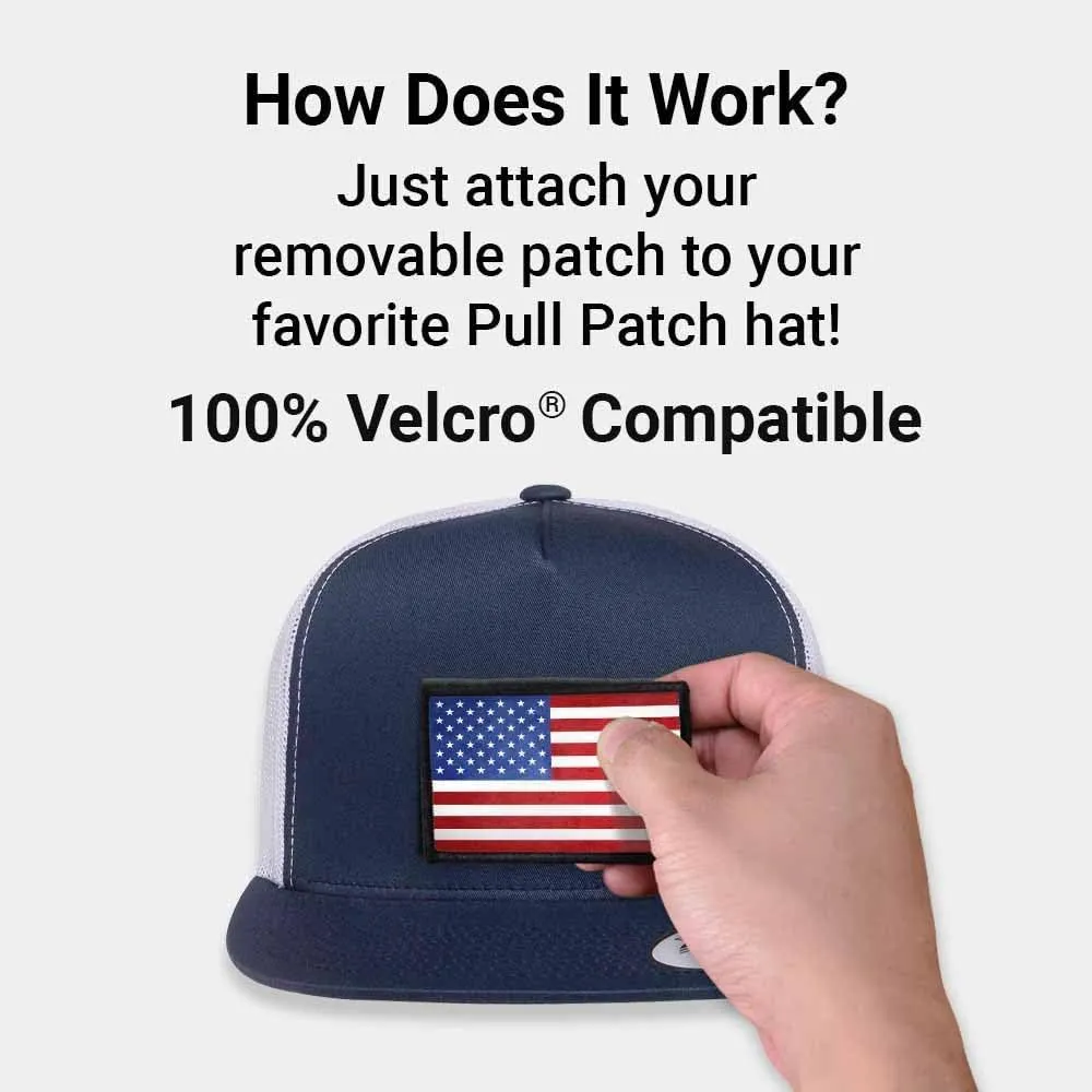 Pull Patch Tactical Hat | Authentic Snapback Flat Bill Trucker Cap | 2x3 Loop Surface to Attach Morale Hook Patches