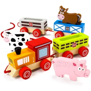 PULL TOY BARNYARD TRAIN
