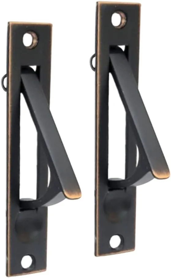 QCAA Solid Brass Edge Pull, 4", Aged Classic Bronze, 2 Pack, Made in Taiwan