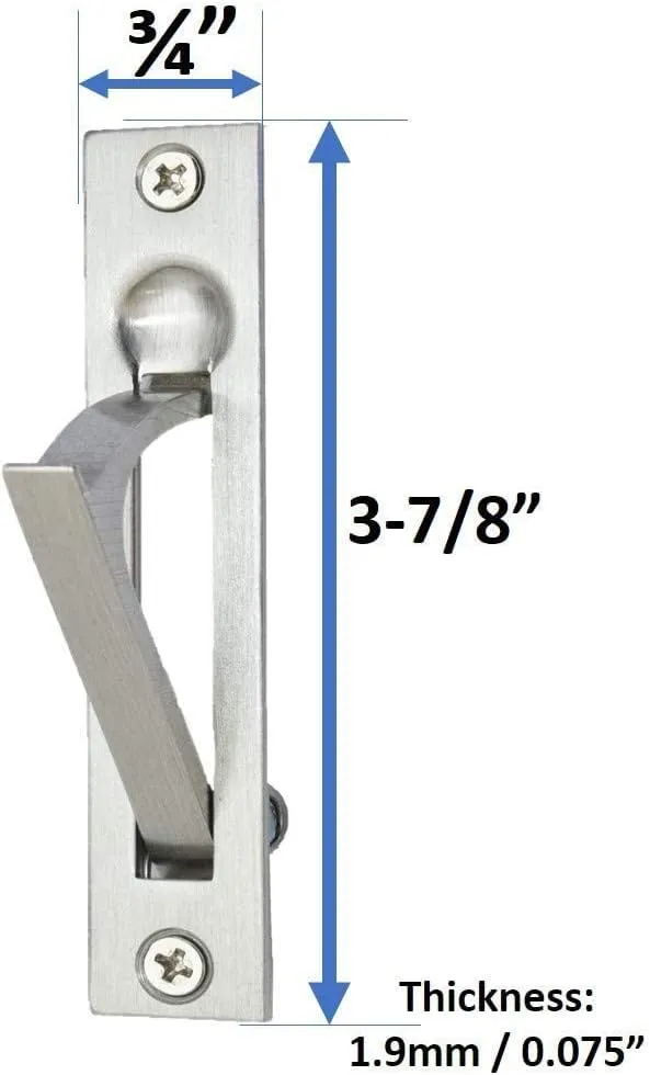 QCAA Solid Brass Edge Pull, 4", Aged Classic Bronze, 2 Pack, Made in Taiwan