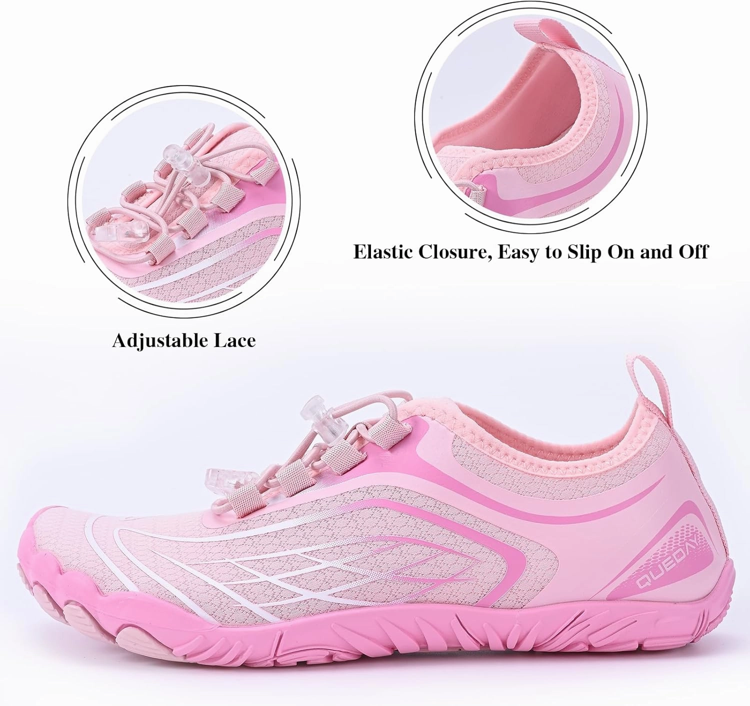 Queday Water Shoes for Women Men Quick Dry Barefoot Shoes Athletic Lightweight Sports Aqua Socks Outdoor Swim Hiking Diving Surf Fishing Walking Kayaking