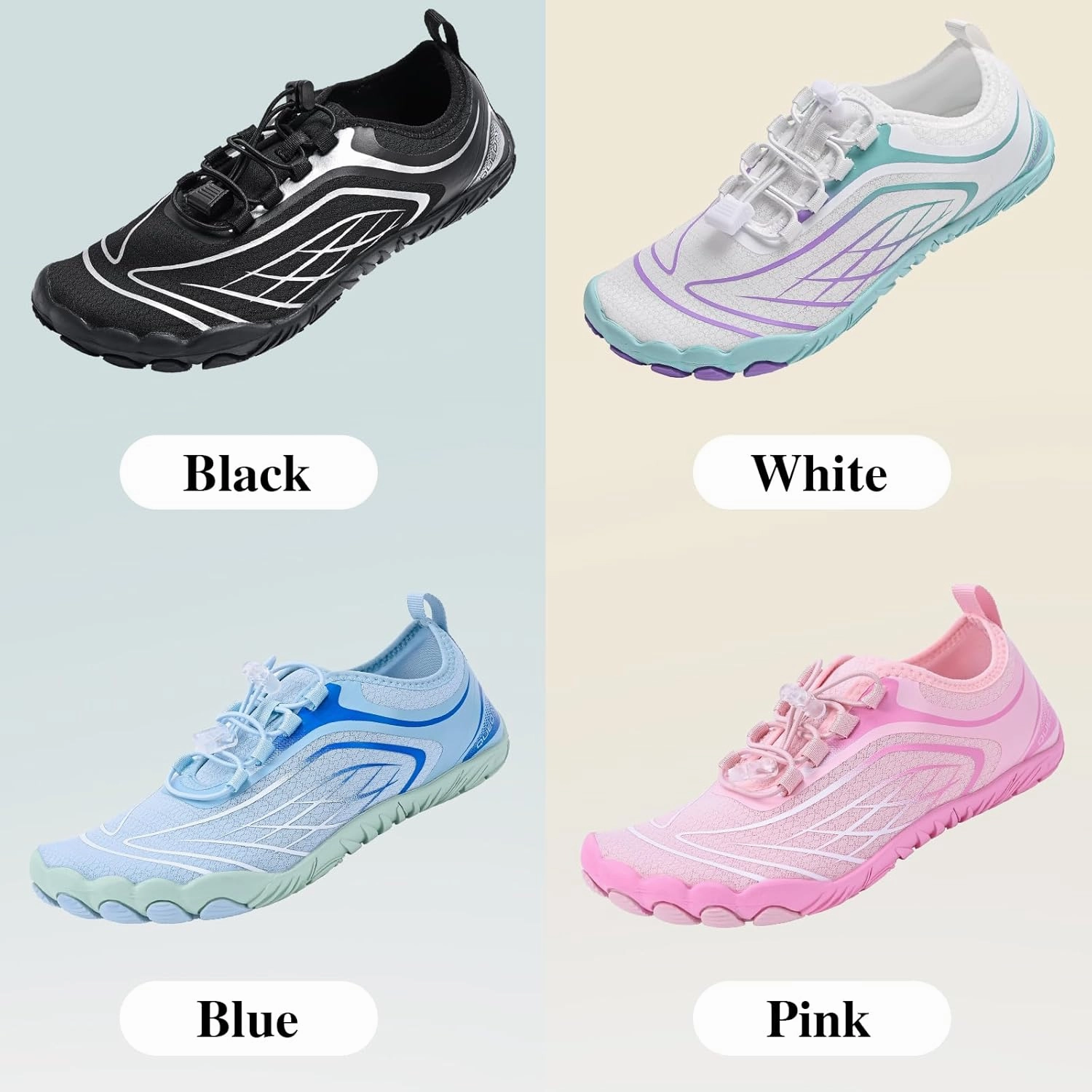 Queday Water Shoes for Women Men Quick Dry Barefoot Shoes Athletic Lightweight Sports Aqua Socks Outdoor Swim Hiking Diving Surf Fishing Walking Kayaking