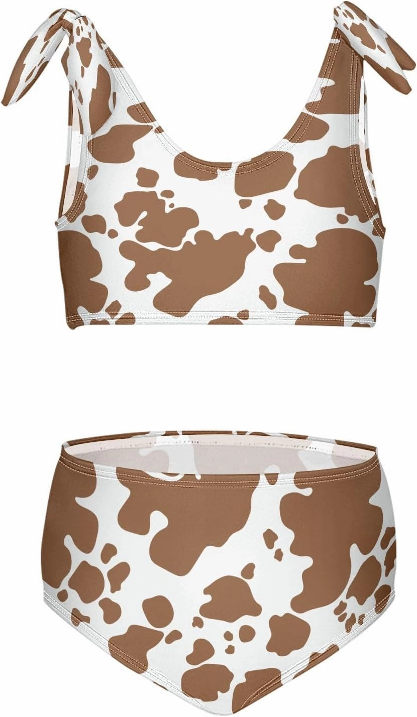 QUGRL Girls Swimsuit Two Piece Swimwear Bathing Suit for Girls Tankini Bikini Set Size 3-12T