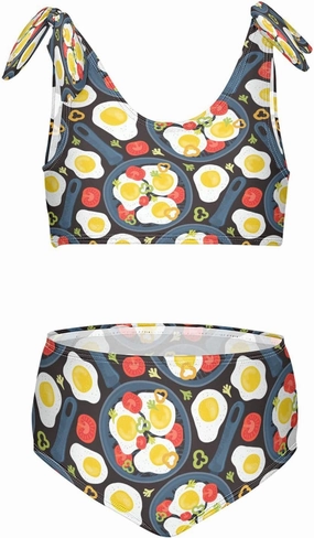 QUGRL Girls Swimsuit Two Piece Swimwear Bathing Suit for Girls Tankini Bikini Set Size 3-12T