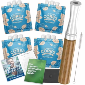 Quit Smoking, Natural Air Inhaler Variety 5 Pack Flavor Cores | Non Electric Long-Lasting Flavored Air Premium Wooden Stick with Replacement Cores | Refreshing Support Fidget Breathing LovePuff