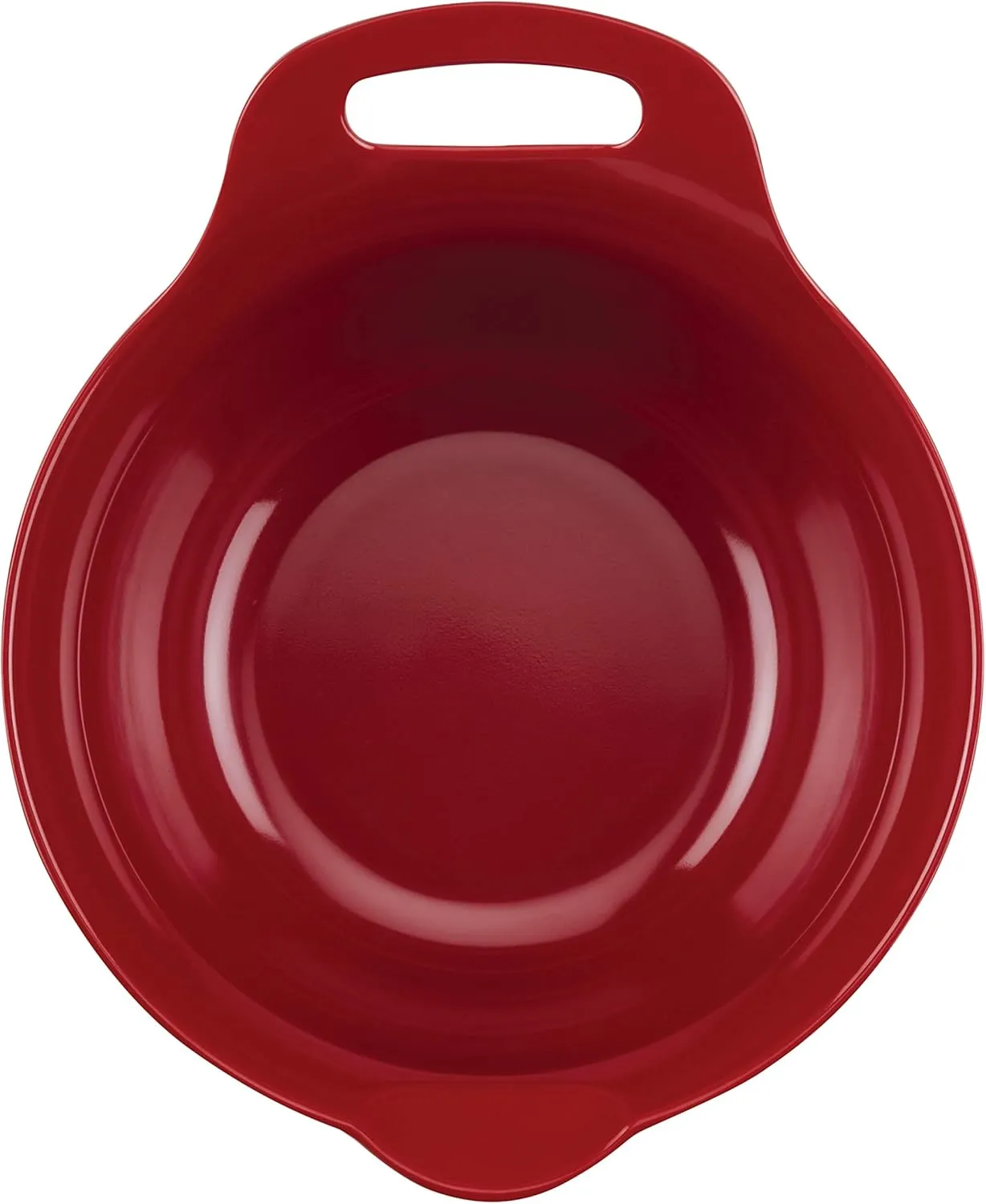 Rachael Ray Tools and Gadgets Nesting / Stackable Mixing Bowl Set with Pour Spouts and Handle - 2 and 3 Quarts, Red and Gray