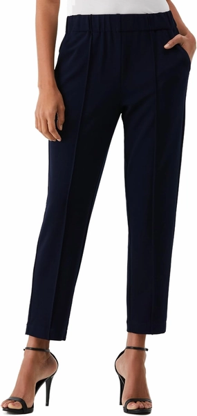 Rafaella Women's 26" Easy Pull-on Pants with Stretch Crepe Fabric, Straight Leg Classic Fit, Cropped Work Slacks