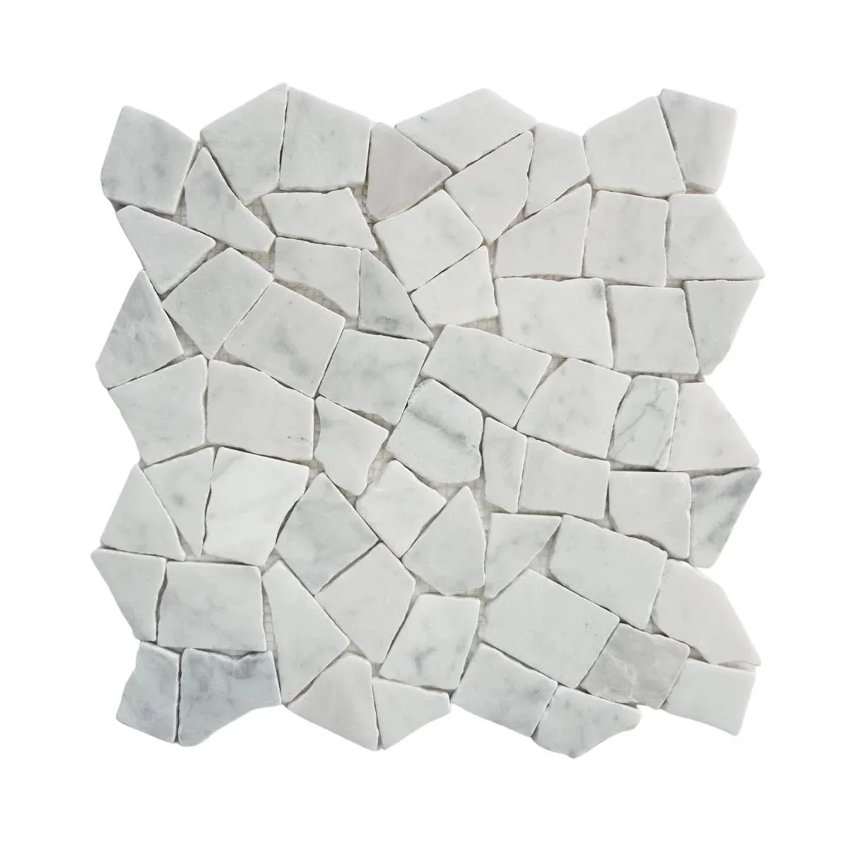 Random Mosaic Carara Wall and Floor Tile | 5 Tiles per case