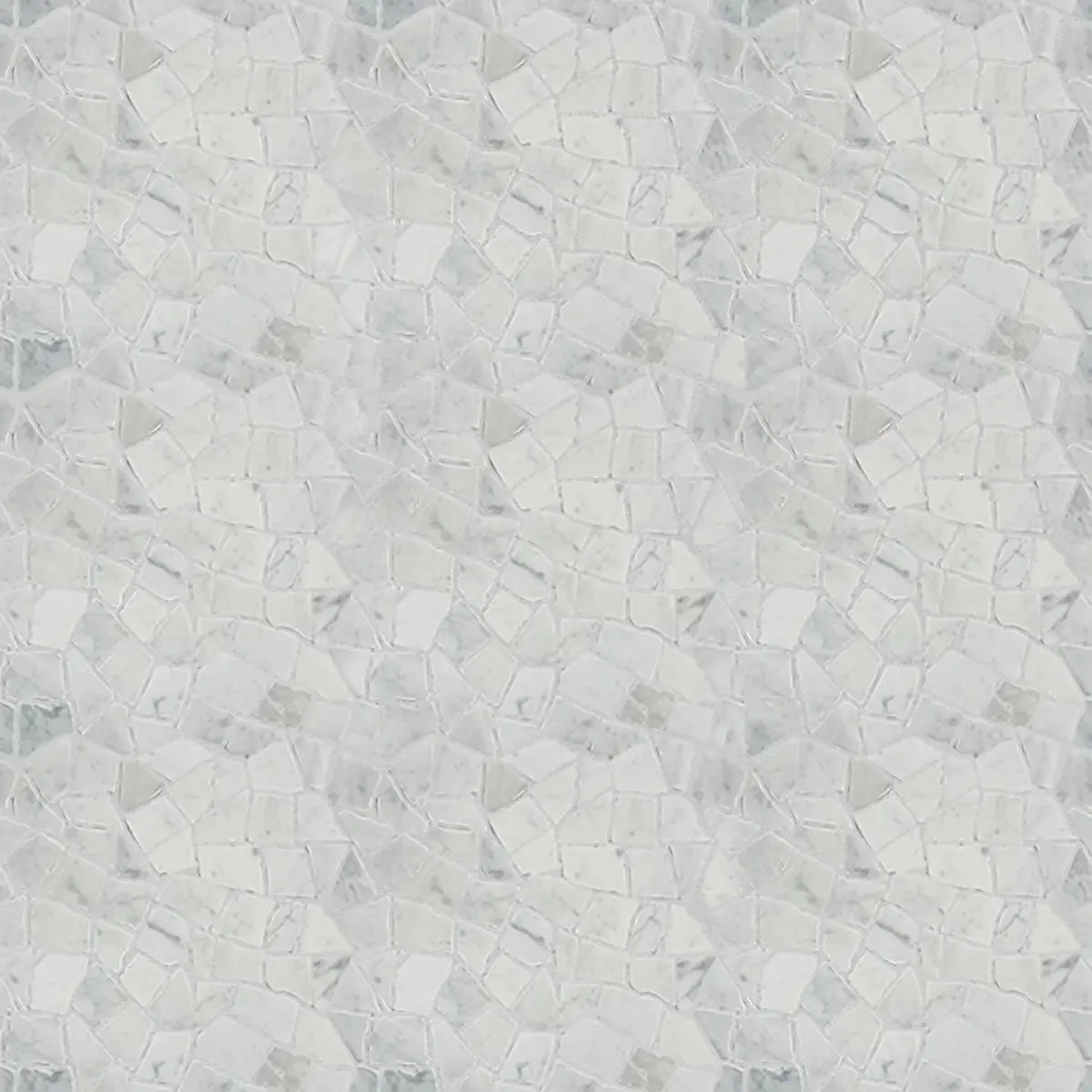Random Mosaic Carara Wall and Floor Tile | 5 Tiles per case