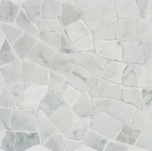 Random Mosaic Carara Wall and Floor Tile | 5 Tiles per case