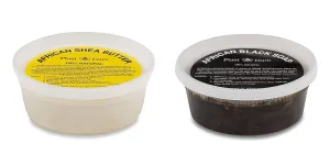 Raw African Shea Butter Ivory and Black Soap 8 oz Combo Set Unrefined Grade A 100% Pure Natural From Ghana For Skin Body and Hair Growth. Aids Eczema, Psoriasis And Stretch Marks.