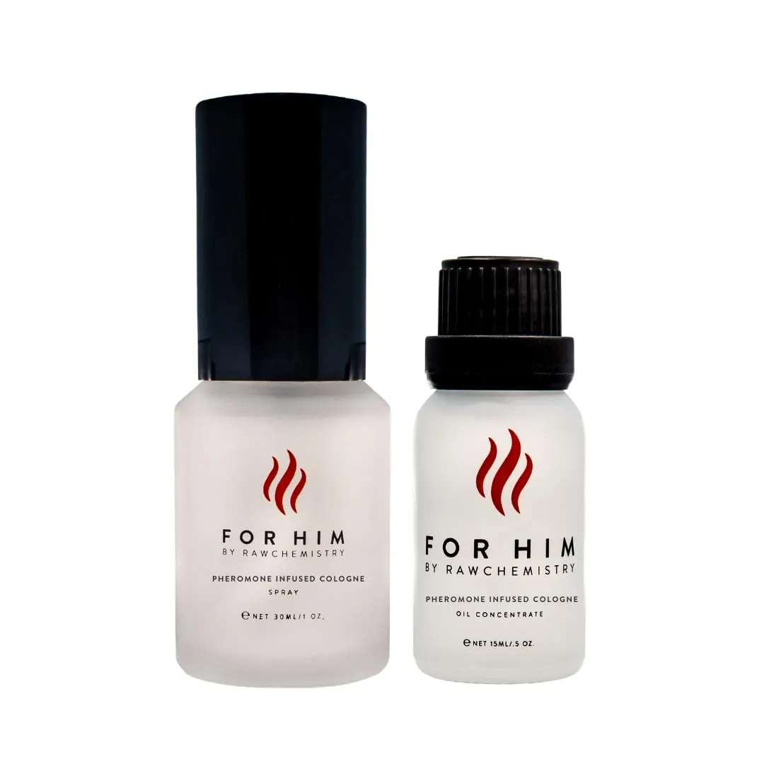 RawChemistry for Him Set - A Pheromone Infused Cologne Gift Set - Bold, Extra Strength Formula…