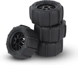 RC Beach Tires, 4 Pcs RC BeachTires Hex 12mm 1/14 1/16 1/18 Universal Rubber Plastic Good Grip Strong Cushioning RCCar Desert Snow Sand Beach Tires Off-Road Wheels Replacements