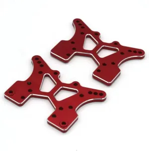 RC Car Accessories for JLB 11101 21101 J3 1/10 Hydraulic Plate Shock Mount EA1004 RC Remote Control Car for Racing Metal Upgrade Parts(Red)