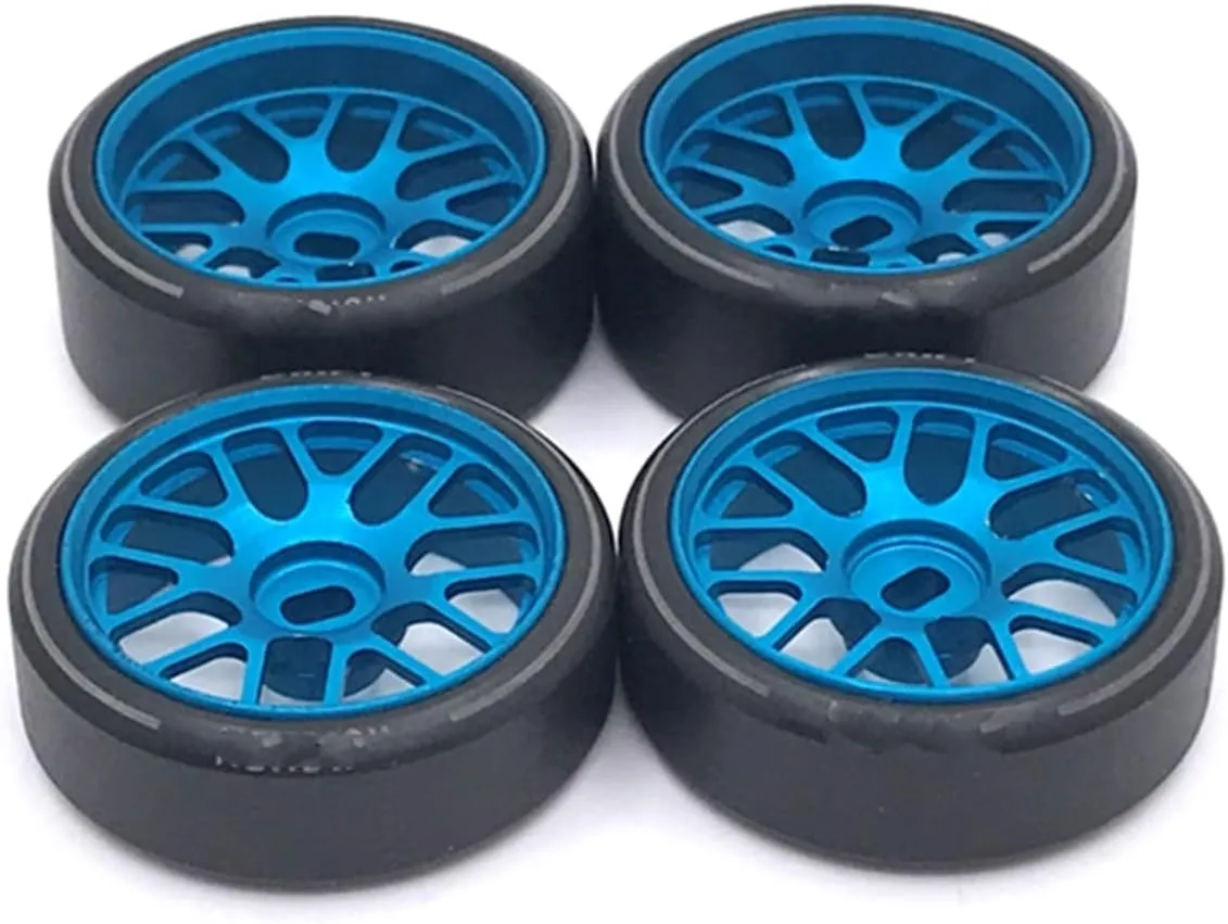 RC Car Parts for Wltoys 1/28 K969 P929 P939 284131 Iw04m Iw02 Rm02 Rm03 for Dgawd for Kyosho for MINI-Q for Mini-z for Mini-d RC Car Parts 27mm Drift Wheels(Blue)
