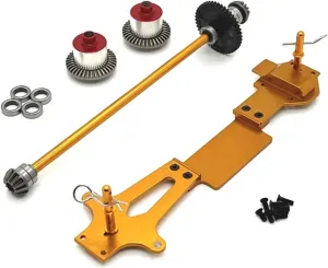 RC Cars Crawler Parts Compatible with WLtoys 144016 RC Car Aluminum Driving Shaft Differential Second Floor Set Upgrade Parts Accessories