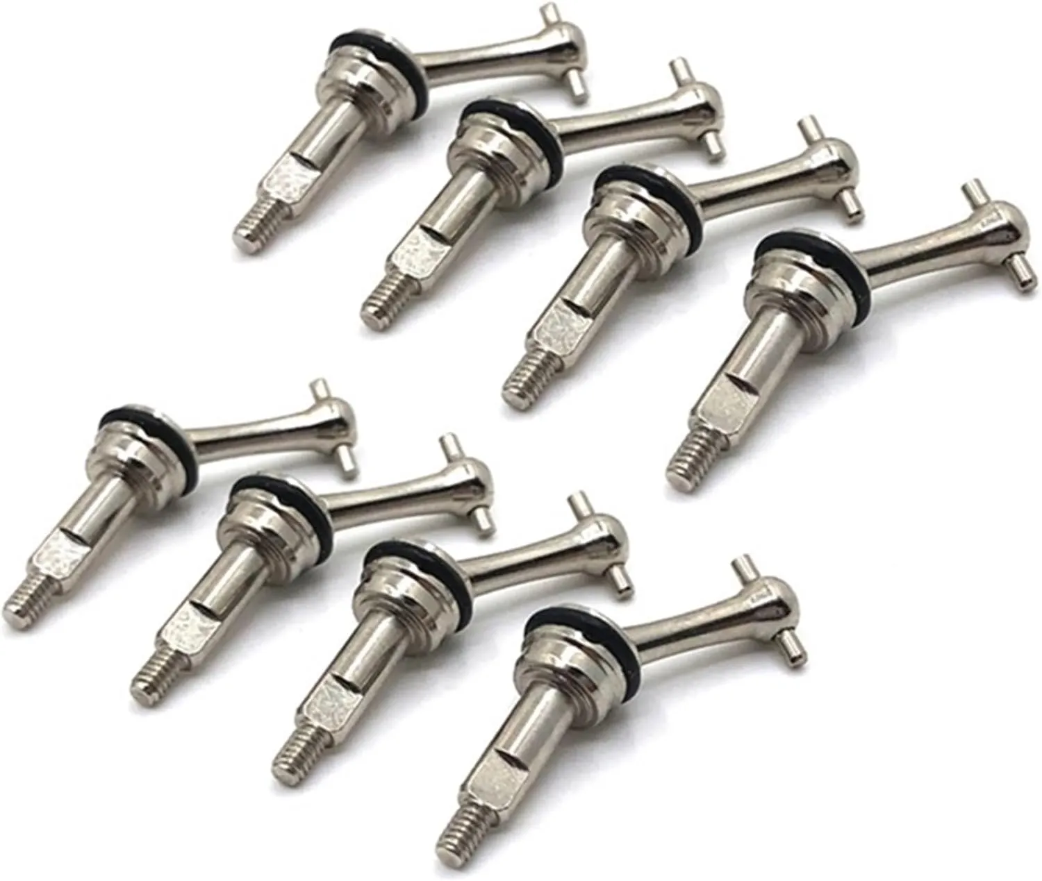 RC Drive Shaft Compatible with Wltoys 284131 K969 K989 K999 P929 8Pcs Metal Extended Drive Shaft 27mm CVD Universal Joint 1/28 RC Car Upgrade Parts