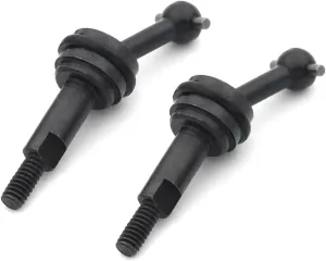 RC Drive Shaft Compatible with Wltoys K969 K989 K979 P929 1/28 RC Car Upgrade Parts 1 Pair Metal CVD Cardan Shaft 2mm with M2 Nut(Black)