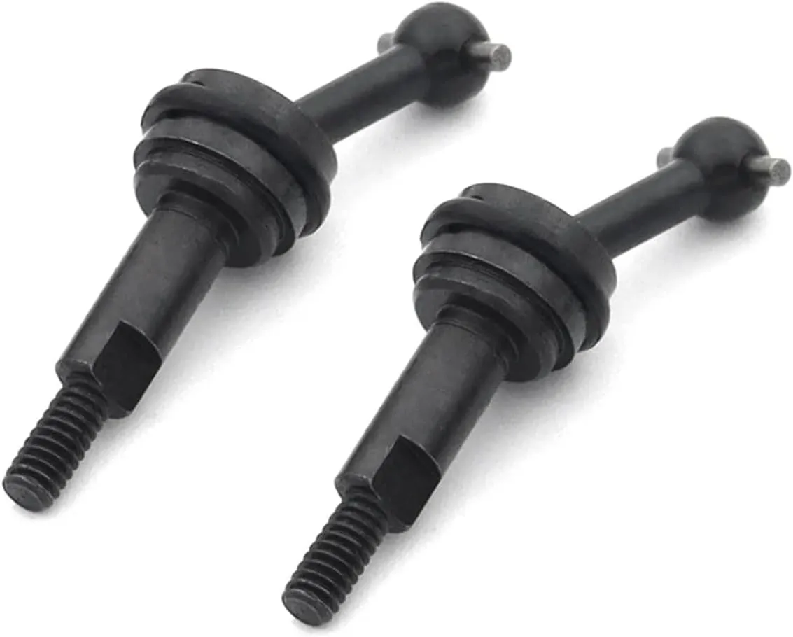 RC Drive Shaft Compatible with Wltoys K969 K989 K979 P929 1/28 RC Car Upgrade Parts 1 Pair Metal CVD Cardan Shaft 2mm with M2 Nut(Black)