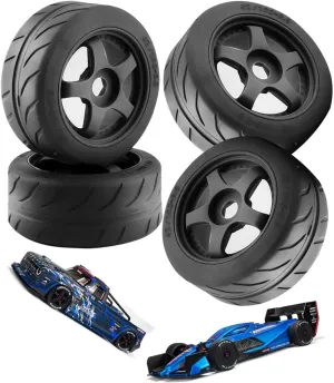 RC Highway Tires for ARRMA 1/7 Infraction 6S BLX,Limitless,Rc Tires Wheels 4PCS,Black