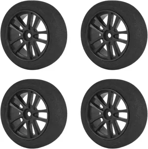 RC Tyre Set for Wltoys 144001 124016 124017 124018 124019 104001 4Pcs 66Mm Foam Tire Sponge Tyre Wheel Rim Set for RC Car Upgrade Parts