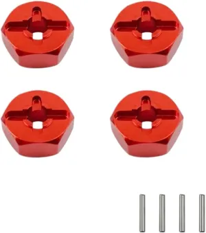 RC Upgrade Parts for WLtoys for A959 A969 A979 144001 144002 144010 124016 124017 124018 124019 A949 RC Car Parts Metal Upgrade 12mm Hub Adapter(Red)