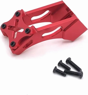 RC Car Accessories Compatible with WLtoys 144010 144002 124017 124019 144001 RC Crawler Car Upgraded Replacement Accessories Parts Metal Tail Wing(Red)