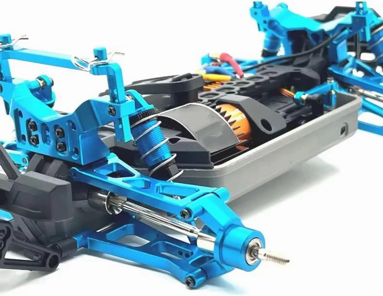 RC Car DIY Parts for HuanSu for JJRC C8802 YDJ-D879 14321 1/14 Full for Range of Metal Upgraded Rear Wheel Cup Remote Control Crawler Car Upgrade Parts Accessories(Blue)
