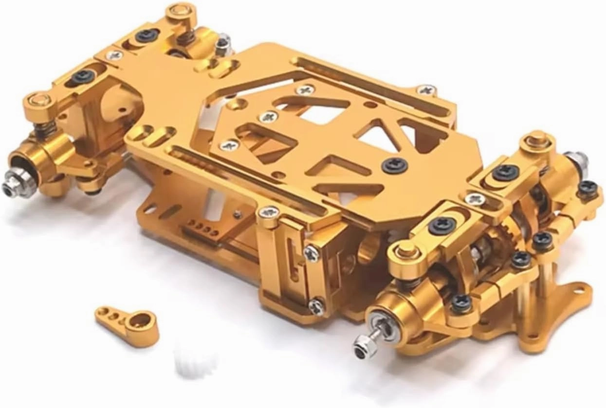 RC Car DIY Parts for Ruichen Technology 01 1/28 Metal Upgrade Rear Drive for Racing Drift Car Frame Remote Control Car Upgrade Parts Accessories(Yellow)
