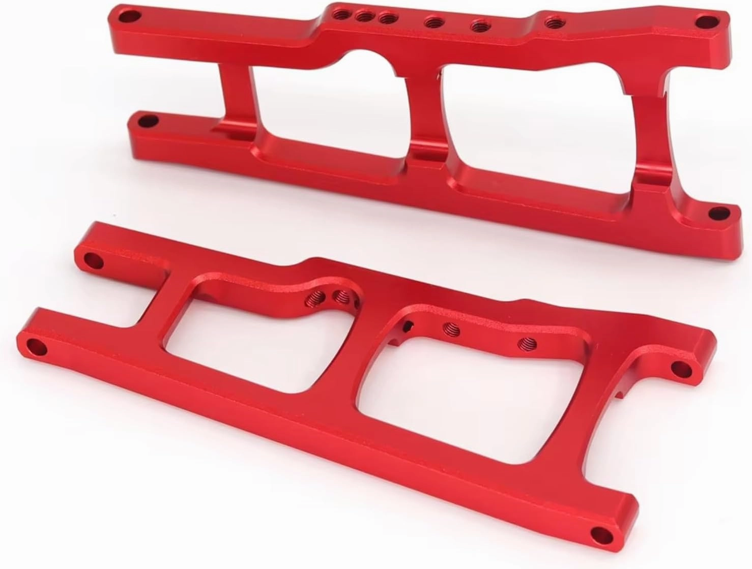 RC Car DIY Parts for Traxxas for Slash for Stampede 4x4 for Rustler 4WD 3655 1/10 Metal Front and Rear Suspension Arm Set RC Car Upgrade Parts(Red)